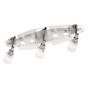 LED-plafondlamp Hara Melkglas/staal - 7 lichtbronnen