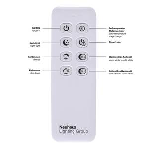 LED-plafondlamp Lars Aluminium/plexiglas - 1 lichtbron - Diameter: 57 cm