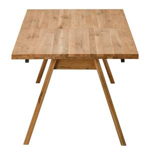 Eettafel Woodha Scandi massief eikenhout - Eik - Breedte: 180 cm - Met uitschuifbaar middengedeelte en inlegplaten