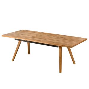 Eettafel Woodha Scandi massief eikenhout - Eik - Breedte: 180 cm - Met uitschuifbaar middengedeelte en inlegplaten