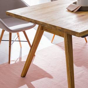 Eettafel Woodha Scandi massief eikenhout - Eik - Breedte: 180 cm - Met uitschuifbaar middengedeelte en inlegplaten