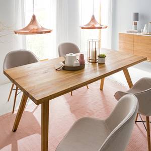 Eettafel Woodha Scandi massief eikenhout - Eik - Breedte: 180 cm - Zonder functie