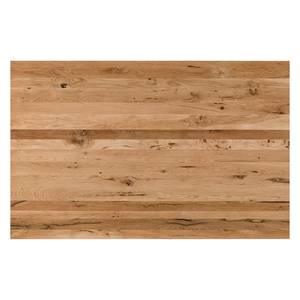 Eettafel Woodha U massief eikenhout/staal - Eik - Breedte: 140 cm - Zonder functie - Zwart