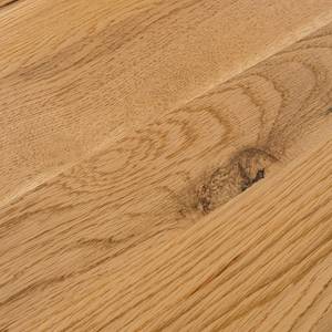 Table Woodha H Chêne massif / Acier - Chêne - Largeur : 160 cm - Sans rallonge - Noir