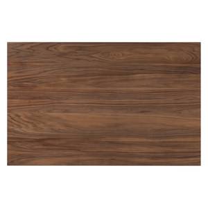 Eettafel Woodha H massief acaciahout/staal - Walnoot - Breedte: 140 cm - Zonder functie - Zwart