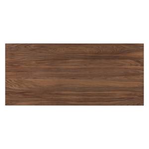 Eettafel Woodha U massief acaciahout/staal - Walnoot - Breedte: 200 cm - Zonder functie - Zilver