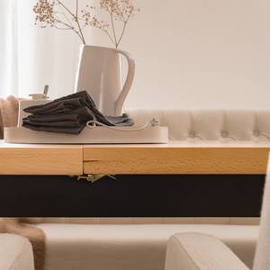 Eettafel Woodha Scandi massief beukenhout - Beuk - Breedte: 180 cm - Met uitschuifbaar middengedeelte en inlegplaten