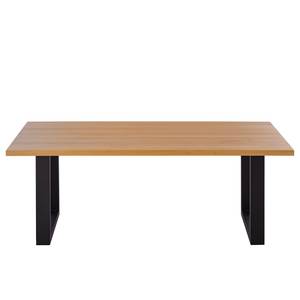 Eettafel Woodha U massief beukenhout/staal - Beuk - Breedte: 200 cm - Zonder functie - Zwart