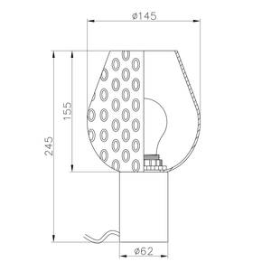 Tischleuchte Azza Stahl / Glas - Messing