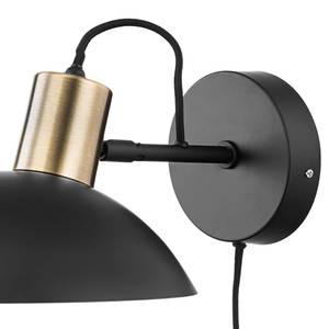 Wandlamp Flov II staal - zwart