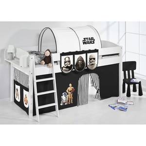 Spielbett IDA 4105 Star Wars Schwarz Kiefer massiv - Star Wars Schwarz-Weiß