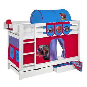 Spielbett JELLE Spiderman Kiefer massiv -  Spiderman Rot-Blau