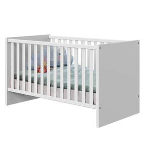 Babybed Billund wit/grof gezaagde eikenhouten look