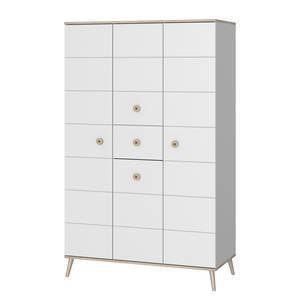 Armoire enfant Billund II Blanc / Imitation chêne brut de sciage