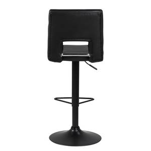 Tabouret de bar Sylvia 6 lot de 2 Imitation cuir / Métal - Noir