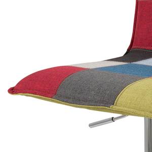 Chaise de bar Prea Tissu / Métal - Patchwork / Chrome