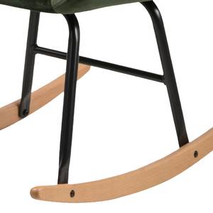 Rocking chair Bolands II Velours/ Métal - Vert sapin