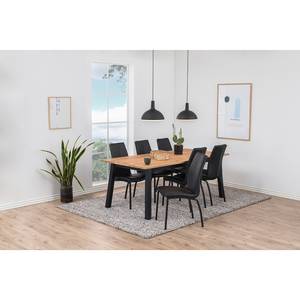 Eettafel Berrara Wild eikenhout/zwart - Breedte: 200 cm