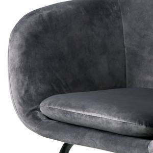 Rocking chair Bolands II Velours/ Métal - Gris foncé