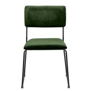 Chaises Paulista (lot de 2) Velours/ Métal - Vert sapin