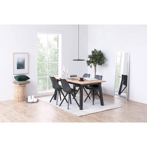 Table haute Berrara Chêne sauvage / Noir - Largeur : 160 cm