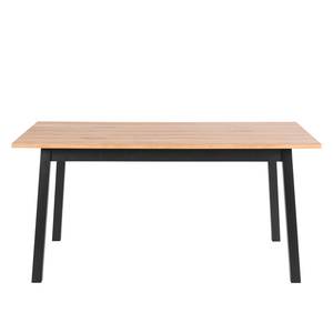 Eettafel Berrara Wild eikenhout/zwart - Breedte: 160 cm