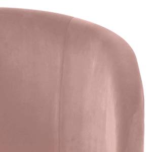 Sedia con braccioli Norwen II Velluto / Metallo - Rosa anticato