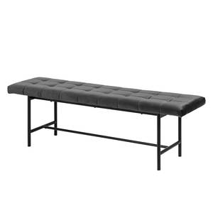 Banc Gardian Velours/ Métal - Gris foncé