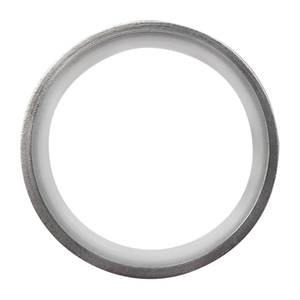 Gardinenstange auf Maß Bondi (1-läufig) Eisen / Aluminium - Edelstahl-Optik - Breite: 110 cm