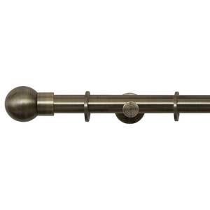 Gardinenstange auf Maß Bostel (1-läufig) Eisen / Aluminium - Messing Antik - Breite: 100 cm