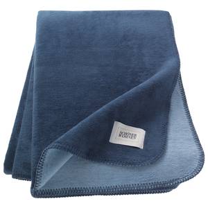 Plaid SW-Calma Textielmix - Jeansblauw
