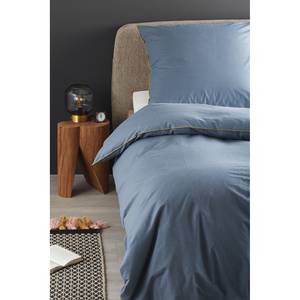 Beddengoed SW-Slub-B Katoen - Blauw grijs - 155 x 220 cm