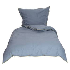 Parure de lit SW-Slub-B Coton - Bleu Gris - 155 x 220 cm