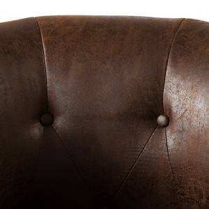 Fauteuil Parklea Aspect cuir vieilli - Marron