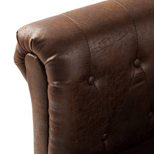 Fauteuil Parklea antieke leerlook - bruin