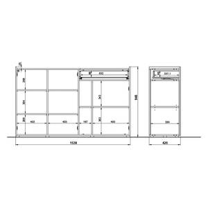 Sideboard Veluva Weiß / Graphit