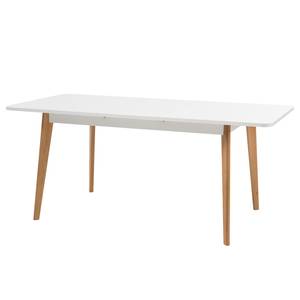 Table extensible Gyland Blanc matt / Imitation chêne Riviera