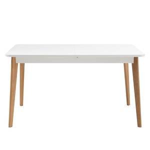 Table extensible Gyland Blanc matt / Imitation chêne Riviera