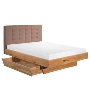 Houten bed Lund I Geolied massief wild eikenhout - 180 x 200cm - 1 opbergruimte