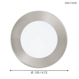 LED-inbouwlamp Fueva VII kunststof / staal - 1 lichtbron - Diameter: 12 cm