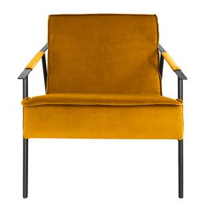 Fauteuil Canoas II Velours - Velours Ravi: Jaune moutarde