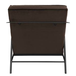 Fauteuil Canoas II Velours - Velours Ravi: Marron foncé