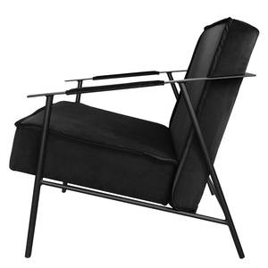 Fauteuil Canoas II Velours - Velours Ravi: Noir