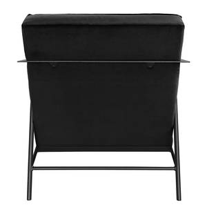 Fauteuil Canoas II Velours - Velours Ravi: Noir