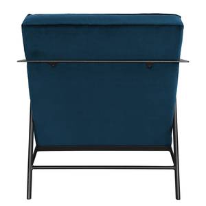 Fauteuil Canoas II Velours - Velours Ravi: Bleu marine