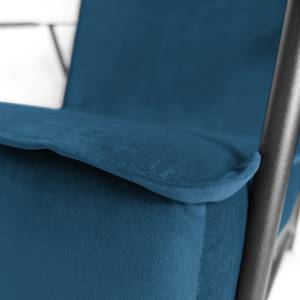 Fauteuil Canoas II fluweel - Velours Ravi: Marineblauw