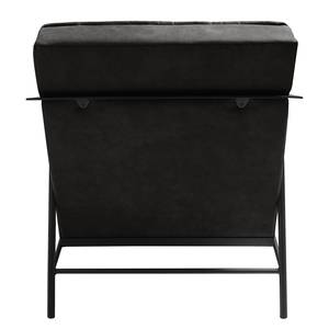 Fauteuil Canoas II Velours - Microfibre Priya: Noir