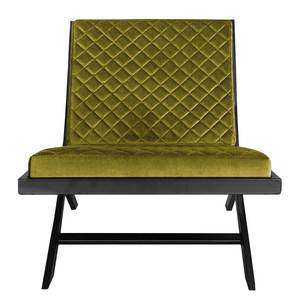 Fauteuil Bourke I antieke leerlook - Fijn golvend avocado