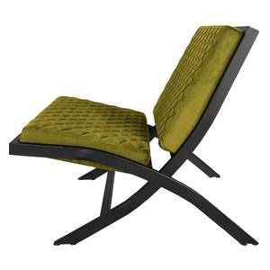 Fauteuil Bourke I antieke leerlook - Fijn golvend avocado