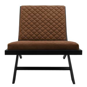 Fauteuil Bourke I antieke leerlook - Cognackleurig